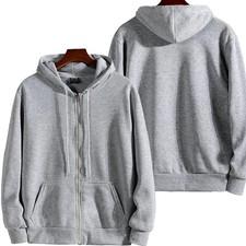 Men’s Long Sleeve Zipper Hoodie Autumn Winter Casual Sportwear Sweatshirt