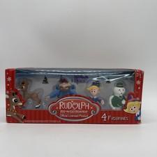 Rudolph The Red Nosed Reindeer Figurines Yukon Santa Hermy Santa New Damaged Box