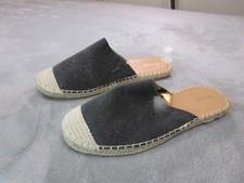 Wanted Baroness Sandals Womens Size 10 Black Espadrille Mule Slides Slip-On
