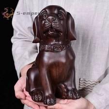 chinese black sandalwood wood carving dog
