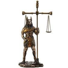 Veronese Design 13" Anubis Weighing The Heart On Scale Resin Sculpture