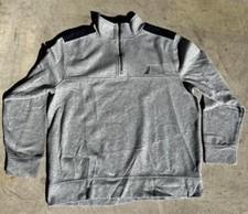 Nautica Pullover  Women’s Large Heather Gray 1/4 Quarter Zip Sweatshirt