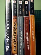 Sony PSP Game Bundle, 5 Tactical Action - Tom Clancy, Coded Arms, Untold Legends