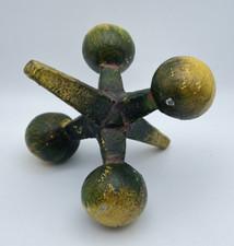 Vintage MCM Cast Iron Jax Jacks Sculpture  Decor Bookend Paperweight Doorstop