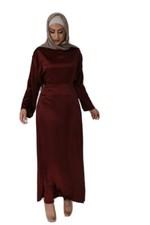 Veiled Collection Sofia Deep Burgundy Satin Gown