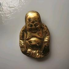 Brass Polished Vintage Chinese Laughing Buddha statue