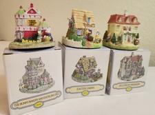 Vtg Lot Of 3 Bunny Family Village Easter 1994 Basket New in Boxes Bakery Farms