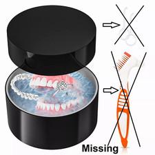 Ultrasonic Retainer Cleaner - 42kHz Portable Ultrasonic UV Cleaner for Dentures