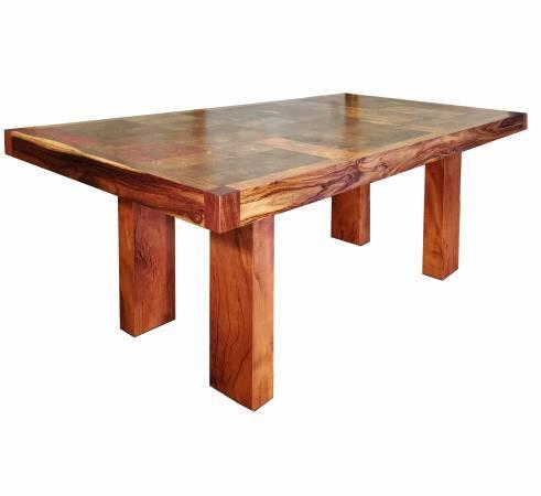 Solid Wood Butcher Block Dining Table