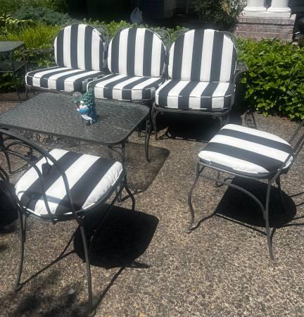 10 piece Set Woodard Wrought Iron Patio Furniture