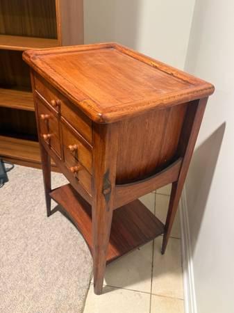 Vintage French Table Chiffonnière Side End Table Nightstand 2