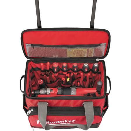 Milwaukee 66-Pocket 18-Inch Wheeled Tool Storage Bag