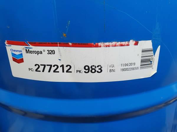 Chevron Meropa 320 Industrial Gear Oil – 55-Gallon Drum – New, Sealed 4