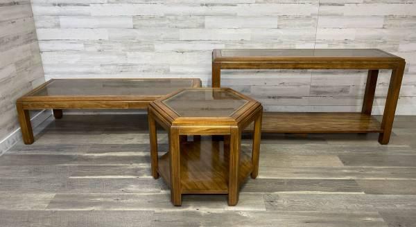 Mid century 3pc livingroom table set- delivery available