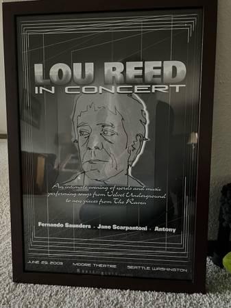 13 x19 New 2003 LOU REED in CONCERT Seattle, Washington Original poster