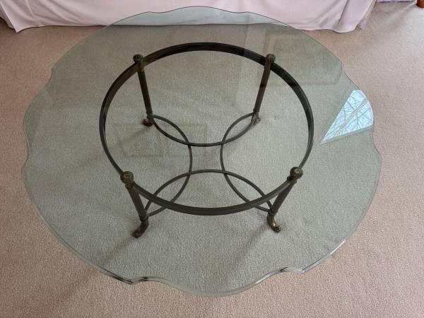 Glass & Bronze Coffee Table