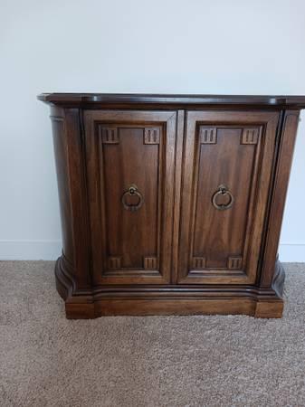 Mid-century side end table cabinet
