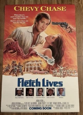 Original rolled movie poster for Chevy Chase's FLETCH LIVES!