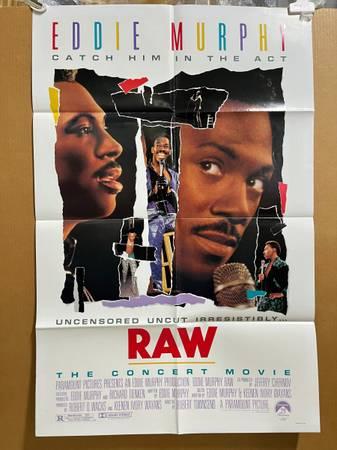Mint poster for the 1987 concert film EDDIE MURPHY: RAW