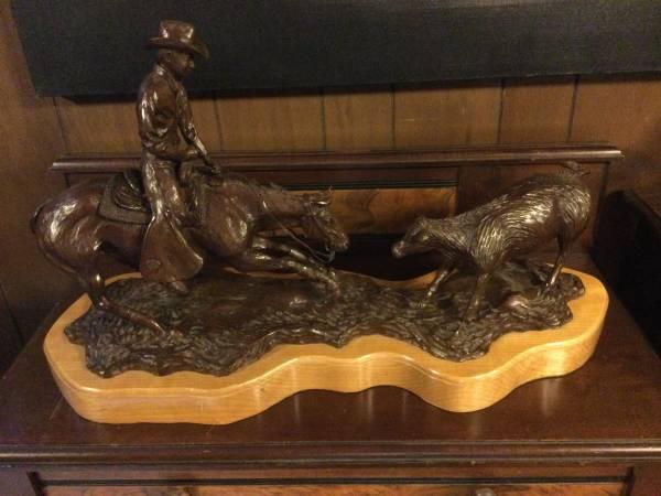 Large L/E Bronze Statue by Don Bernard; signed, numbered 7