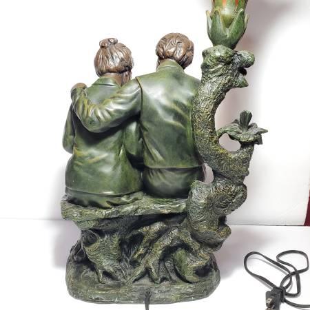 Older Couple Tabletop Lamp 22" Grandparents 6