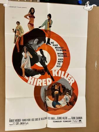 Cool poster for the 1966 crime film THE HIRED KILLER!
