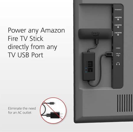 ⚡USB Power Booster Cable for Fire Stick, Roku, Chromecast... (No Wall