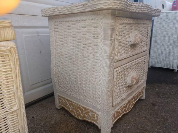 Rattan Chair, Nightstand, Mirror and Basket 5
