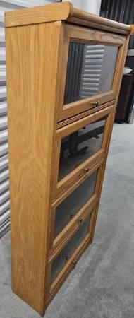 Barrister (Lawyer) Bookcase Glass Doors Bookshelf Book Case Shelf 4