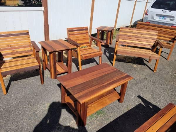 Outdoor cedar patio furniture 3pcs set starting at