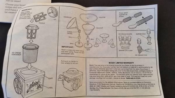 1990 Barbie Ice Cream Maker play set by Mattel complete 15