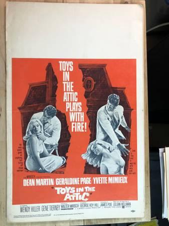 Original poster for 1963 drama TOYS IN THE ATTIC starring Dean Martin
