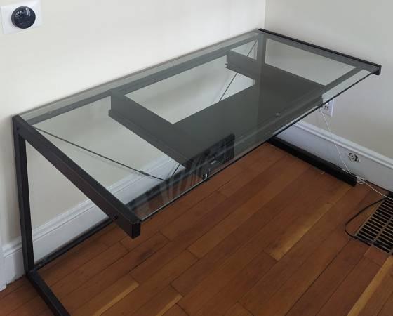 Dania Large Glass Desk Table 2