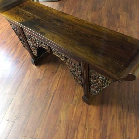 Ornate Chinese Elmwood Altar Table 7