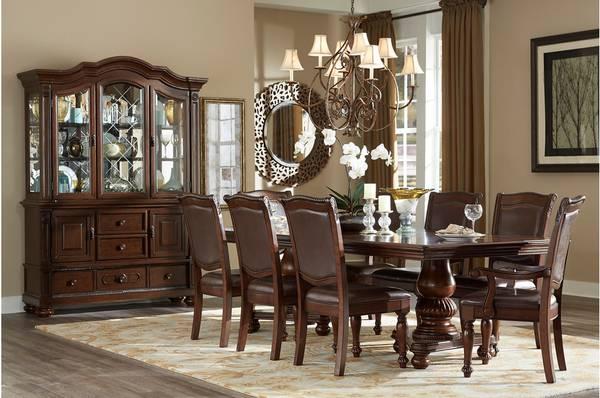 NEW BEAUTIFUL Traditional Formal Dining Room Table, 6 Side Chairs Set