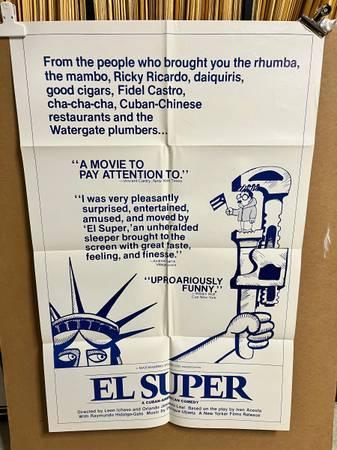 Original theatrical one-sheet poster for the 1979 classic EL SUPER