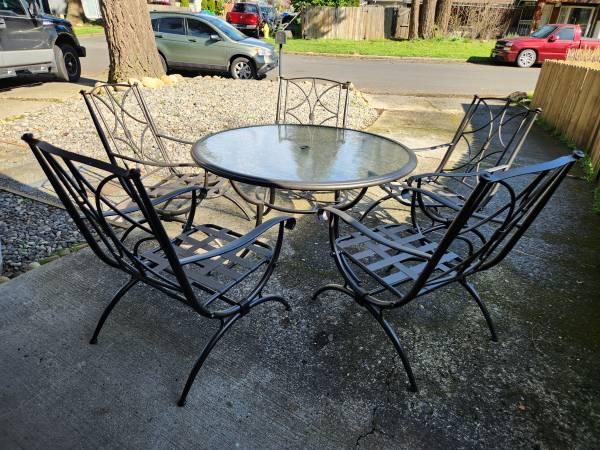 🌞6 Piece Round PATIO DINING/GAMING SET-Excellent Condition!