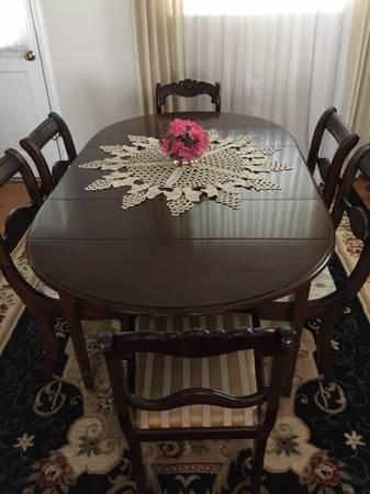 Drexel mahogany drop leaf table 3