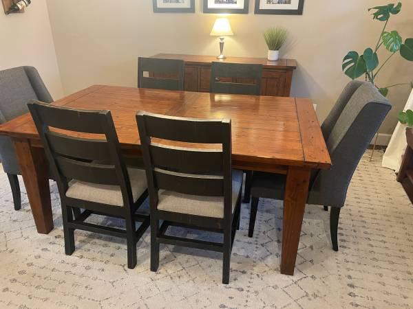 Full Dining Set - Reclaimed Wood (Table, Sideboard, Bench, Chairs)