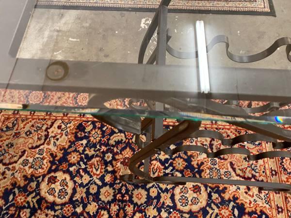 Retro Metal Console/Bar Table w/Wine Storage 3
