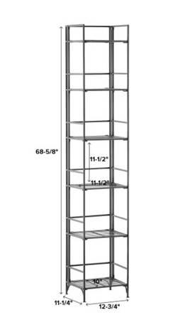Used 6-Shelf Iron Folding Tower, foldable. 2
