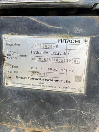 2020 HITACHI ZX135USK-6 excavator, LINK THUMB & HYD PIN GRABBER, 3,205 6