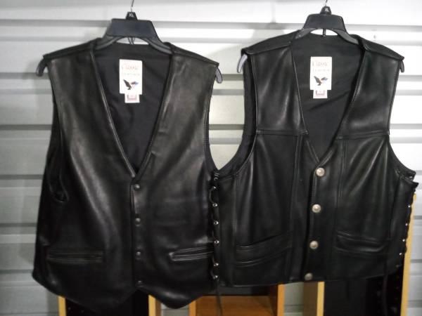 2 Leather Jackets and 2 Leather Vests