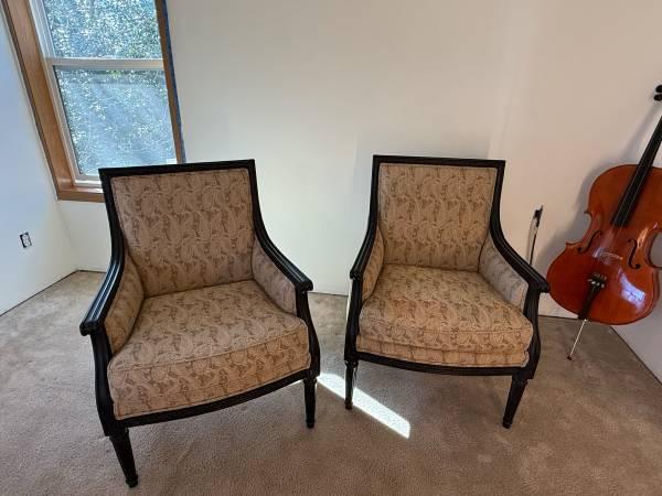Pair of Upholstered Ethan Allen Sitting Chairs