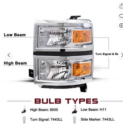 Headlight Assembly for 2014-2015 Chevy Silverado 1500 Models 6