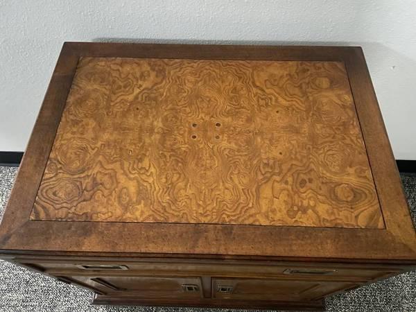 Century Antique Burl Nightstand/Cabinet 4