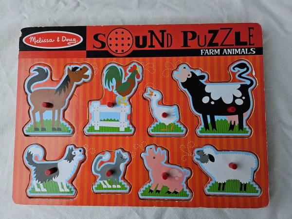 Melissa and Doug Puzzle With Sound Toy Farm Animals