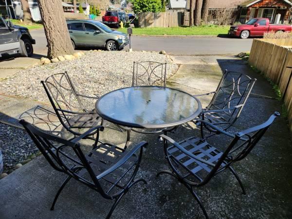 🌞6 Piece Round PATIO DINING/GAMING SET-Excellent Condition! 4