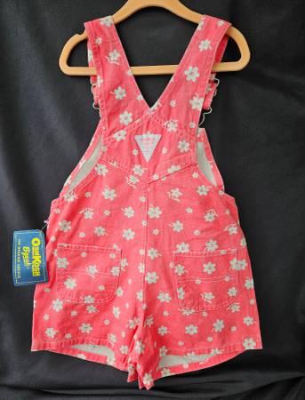 Oshkosh Pink Overalls Shortalls Romper Size Girls 3T New with Tags 5