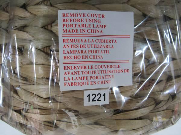 Vintage Solid Brass Heavy Mid Century Modern Table Lamp & Wicker Shade 7